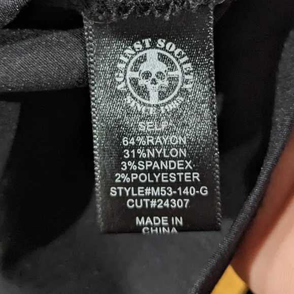 Lip Service Gangsta Pranksta Shirt Long Sleeve Button Down, Gothic Punk, Size M - Picture 7 of 7